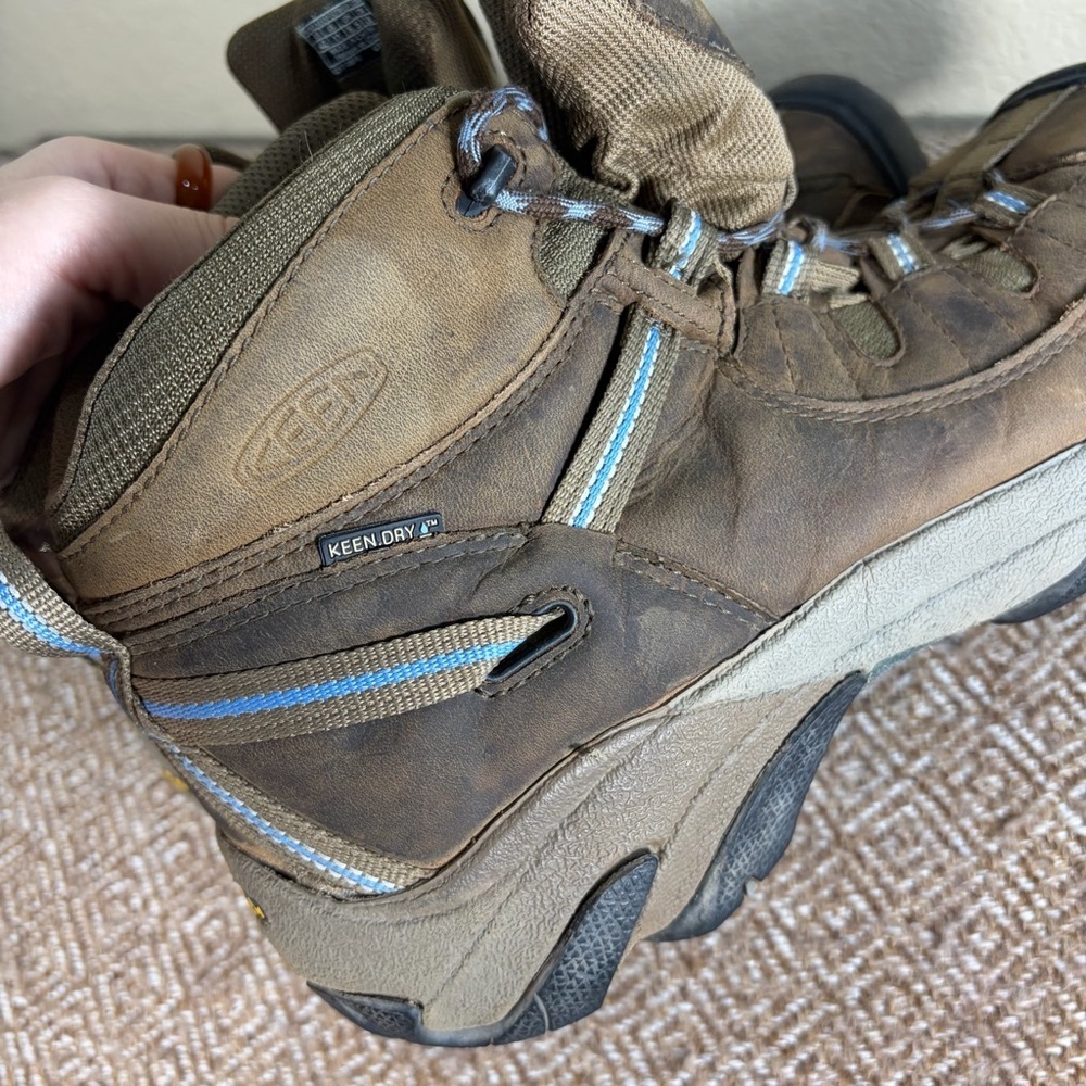 Keen Dry Targhee II Brown Nubuck Waterproof Womens Hiking Boots Sz 11 Outdoor - Picture 7 of 8